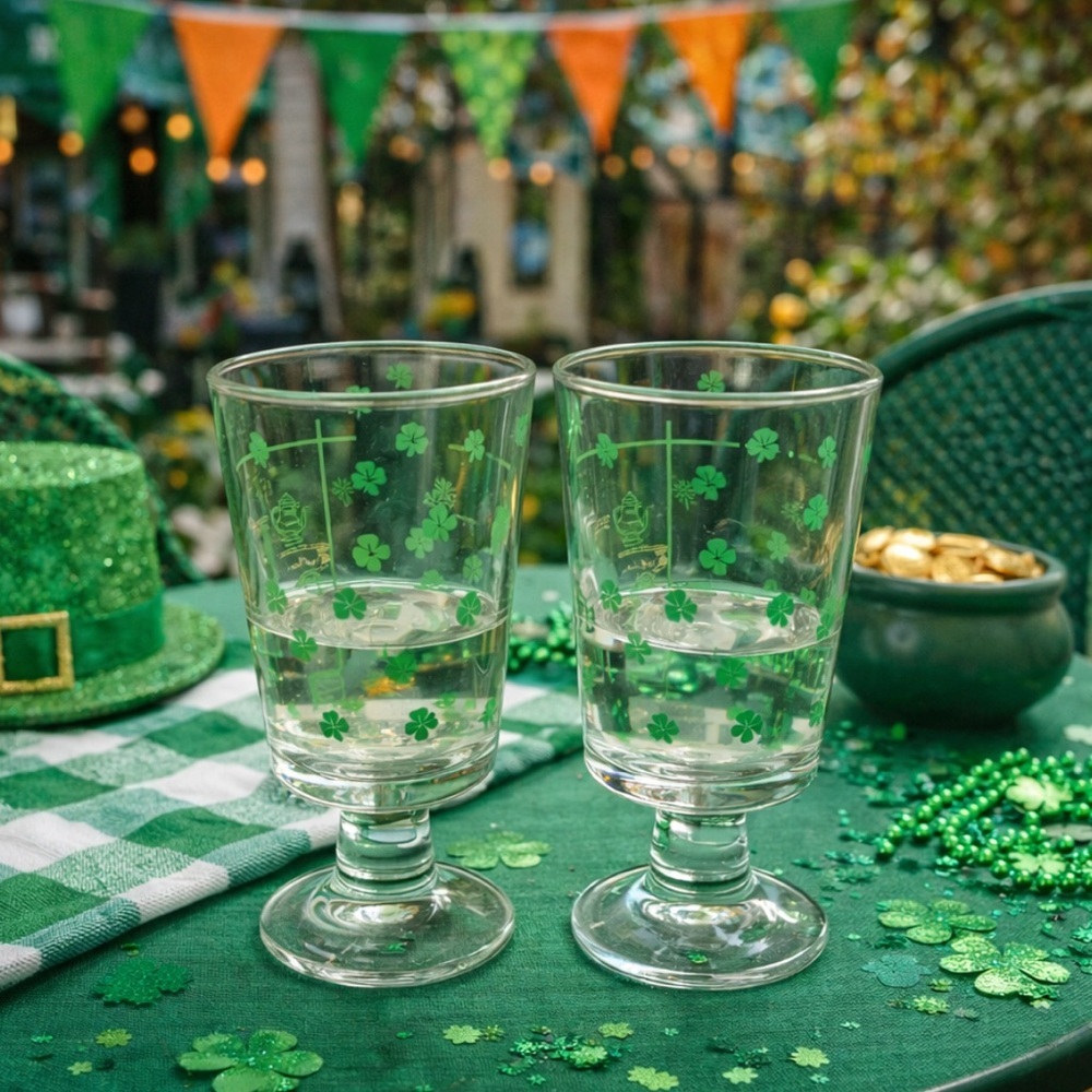 Vintage LIBBEY IRISH CREAM Footed Glasses